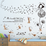 田园温馨创意幼儿园儿童房墙壁装饰贴画3D立体仿真可爱猫咪墙贴纸