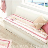 防滑沙发巾坐垫飘窗垫特惠外贸出口韩国原单田园布艺绗缝沙发垫