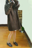 日本原宿复古森女古着感文艺立体麻花长袖针织套头蝙蝠袖毛衣秋冬