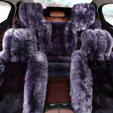 2016冬季新款狐狸毛汽车坐垫紫色皮毛一体通用羊毛座垫女汽车用品