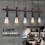卖场loft复古工业风铁管吊灯咖啡厅餐厅吧台铁艺酒吧创意水管灯具