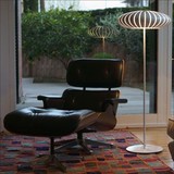 南瓜飞碟圆形落地台灯创意个性竖纹客厅餐厅卧室北欧后现代落地灯
