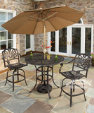 户外花园庭院阳吧高脚桌椅 室外欧式铸铝高脚桌椅 铁艺咖啡酒吧椅