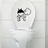 囧字系列可移除墙贴纸 卫生间浴室创意可爱卡通搞笑防水马桶贴