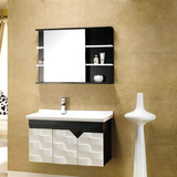 浴室柜组合 个性彩色陶瓷盆创意卫浴陶之乐 橡木实木欧式吊柜