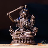 【佛缘汇】尼泊尔 进口纯手工 紫铜纯铜 随身小佛像 文殊菩萨佛像
