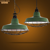 工矿灯灯罩吊线灯单头网罩灯工业复古法式吊灯北欧灯简约餐厅灯
