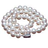 斯特妮 天然淡水珍珠项链11-12正圆珍珠项链送妈妈 超大珍珠包邮