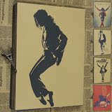 迈克尔杰克逊海报 复古牛皮纸怀旧酒吧装饰画 Michael Jackson MJ