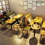 咖啡馆甜品茶餐厅卡座沙发餐桌椅 咖啡店桌椅组合 主题餐厅餐椅