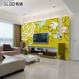 热卖依洛大型壁画 现代简约清爽绿色墙纸壁纸 电视客厅卧室床头背
