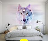 3d立体大型壁画 狼 老虎动物壁纸沙发背景影视墙纸卧室壁纸