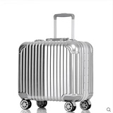 高档商务拉杆箱万向轮小型铝框行李箱旅行箱16寸18登机箱子男女士