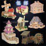 3D成人木质立体拼图积木 儿童益智玩具木头拼装建筑模型公主城堡