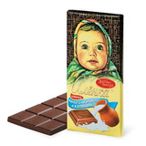 俄罗斯巧克力莫斯科红十月大头娃娃阿伦卡牛奶巧克力 节日礼物