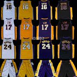 NBA湖人队10号纳什12霍华德16加索尔17林书豪24科比球衣篮球服