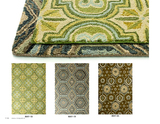 印度进口手工羊毛地毯乡村美式客厅卧室地毯撞色艳丽样板间别墅