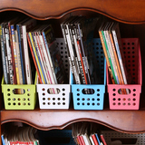 书本杂志储物篮桌面收纳盒置物框收纳筐框文件整理篮塑料筐收纳篮