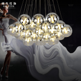 创意电镀玻璃泡泡球吊灯多头组合吊灯客厅餐厅复式楼梯LED吊灯
