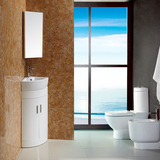 简欧式PVC浴室柜卫浴小户型台上陶瓷盆带镜箱带水龙头+下水全套