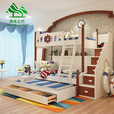 地中海高低床子母床儿童上下铺床青少年两三层床1.2/1.5米双层床