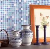 韩国进口小格子马赛克墙贴 浴室卫生间防水瓷砖贴纸 厨房防油墙纸
