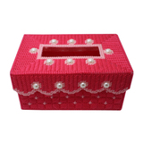 立体绣纸巾盒抽纸盒最新款手工3d十字绣毛线绣粗线珍珠款全国包邮