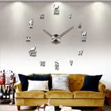超大尺寸挂钟 3D个性DIY创意墙贴钟客厅静音罗马数字钟表20
