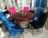 欧式餐桌实木圆桌 新古典餐桌椅组合 简约圆形家具饭桌子实木桌椅