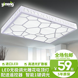 LED现代简约长方形大气吸顶灯遥控调光客厅灯主卧室厨房间灯具32