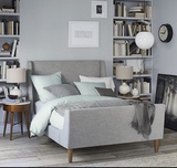 欧式实木软包床双人床1.8米2.0米宜家时尚高档布艺样板房简约软床