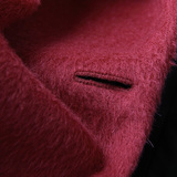 2015红色加厚新茧型双面羊绒大衣女高端宽松韩版羊驼毛外套中长款
