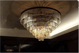 美式奢华K9水晶圆型吊灯欧式宜家创意餐厅客厅卧室工程水晶条吊灯