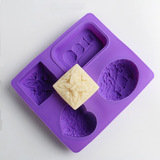手工皂DIY模具 皂基皂冷制皂硅胶模具4孔蝴蝶女神 约出360克