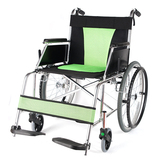 旁恩 铝合金手动轮椅JS60轻便后背可折叠 家用 老年残疾人代步车