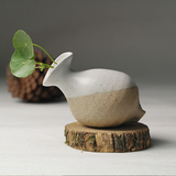 景德镇陶瓷 创意粗陶斜口花器 个性摆件 家居装饰品水培花插花瓶