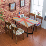 咖啡厅实木桌椅 西餐厅茶餐厅奶茶店彩色桌椅桌子家用餐桌椅组合