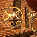 美式工业loft艺术复古麻绳吊灯服装店咖啡餐厅创意酒吧台个性灯具