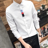 男士衬衫长袖青年修身型2016新款发型师夜店衬衣韩版潮男时尚上衣
