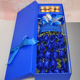 19朵红玫瑰花蓝色妖姬礼盒鲜花速递北京圣诞节鲜花全国顺丰包邮