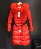百丝BCVOGA专柜正品2015冬装新时尚显瘦洋气长款羽绒服B511RC0237