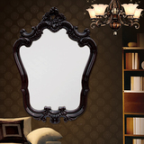 壁挂浴室镜怀旧款树脂边框欧式古典挂镜仿古镜 英伦风格家装镜子
