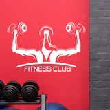 抽象健身人物标识墙贴健身房瑜伽馆体育锻炼室内装饰墙画壁贴墙纸