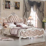 乔克斯别墅家具 欧式床实木床1.5 1.8米床卧室双人床布艺软靠婚床