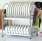 不锈钢碗柜厨房沥水碗架碗筷餐具收纳盒放碗碟架滴水碗盘置物架箱