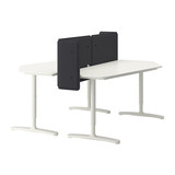IKEA宜家代购 贝肯特 书桌组合 带隔断 160*55cm 白色