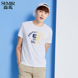 森马短袖T恤2016夏新款男士韩版修身印花圆领学生体恤青少年半袖