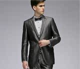G家剪标断码特价新款男士时尚修身优雅斯文西服 灰色