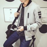 韩版男装春装新款修身长袖短款夹克男士薄外套日系青年棒球服上衣