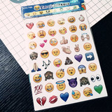 买2送1 包邮苹果Emoji表情贴纸qq手帐相册日记手机纸质装饰贴画